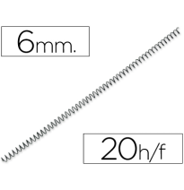 (64049) ESPIRAL METALICO Q-CONNECT 56 4:1 6MM 1MM CAJA DE 200 UNIDADES (KF04413)