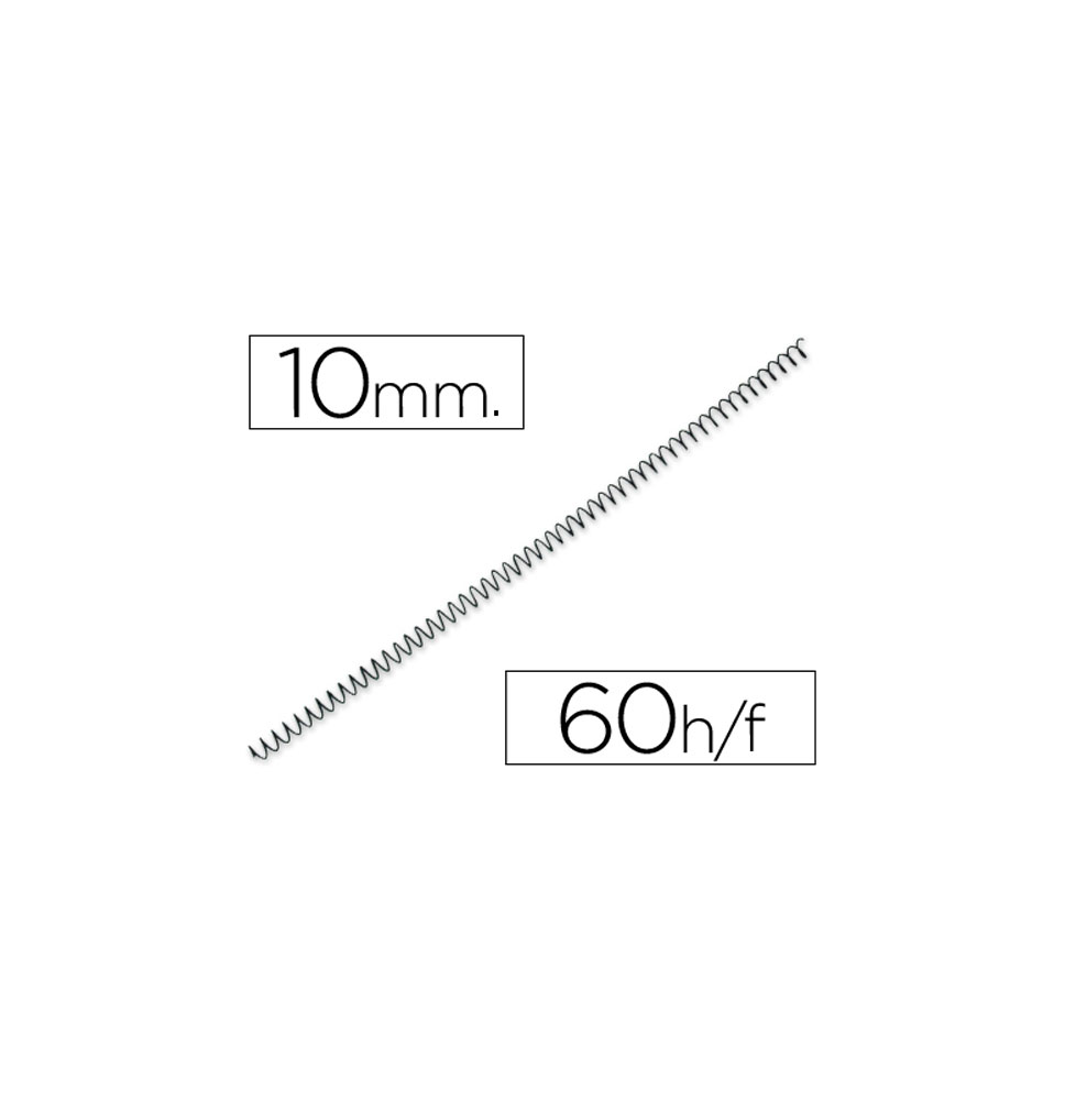 (64070) ESPIRAL METALICO Q-CONNECT 64 5:1 10 MM 1MM CAJA DE 200 UNIDADES (KF04429)