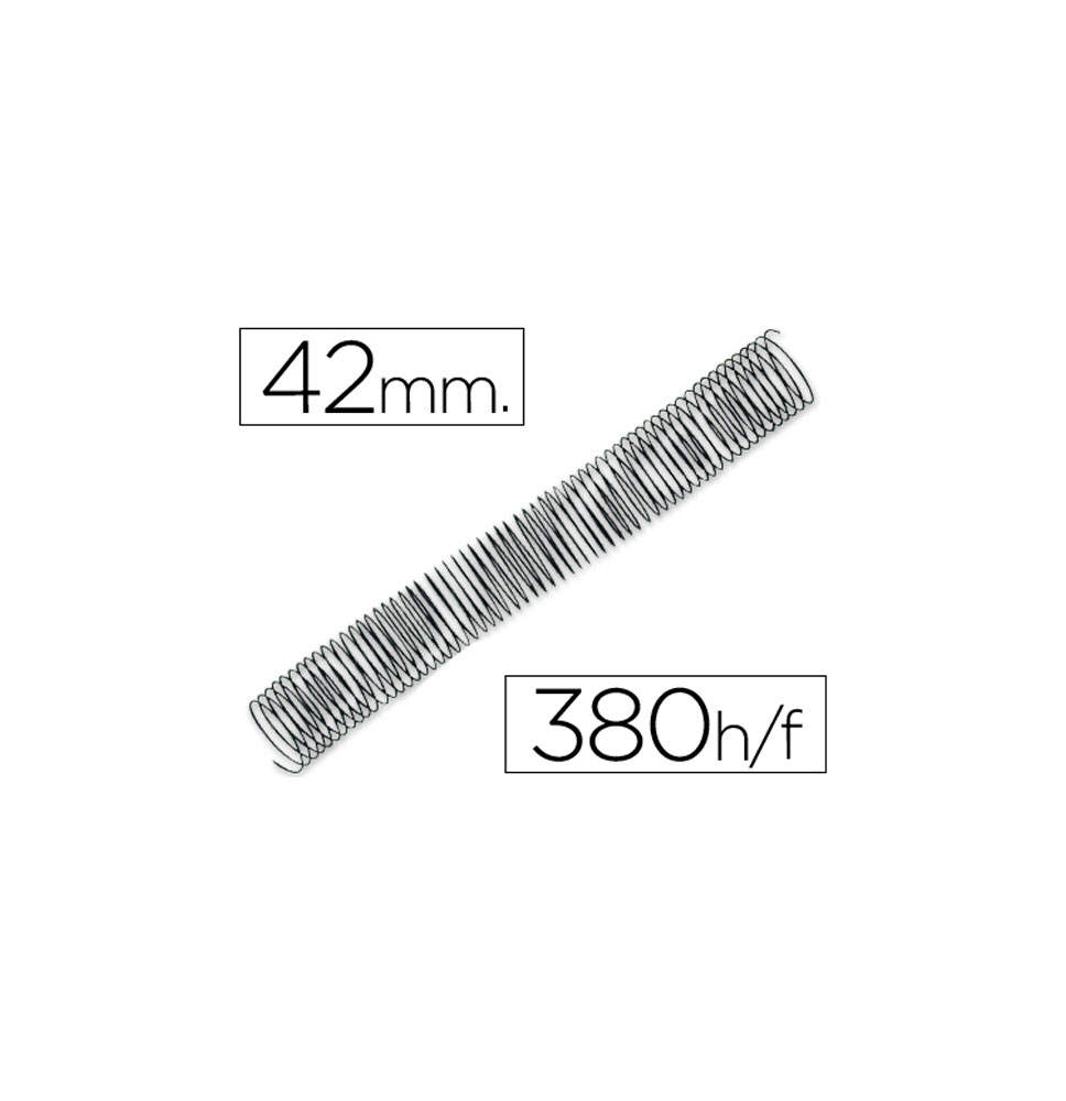 (64084) ESPIRAL METALICO Q-CONNECT 64 5:1 42MM 1,2MM CAJA DE 25 UNIDADES (KF04460)