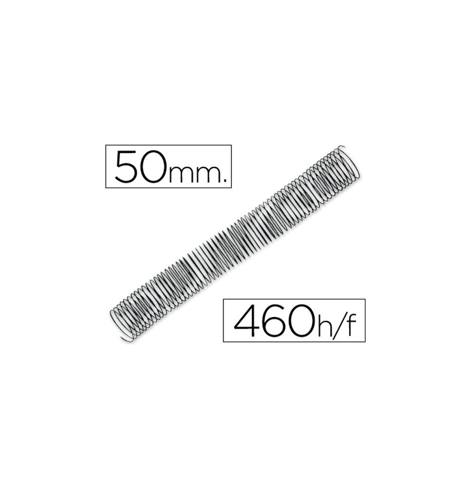 (64087) ESPIRAL METALICO Q-CONNECT 64 5:1 50MM 1,2MM CAJA DE 25 UNIDADES (KF04463)