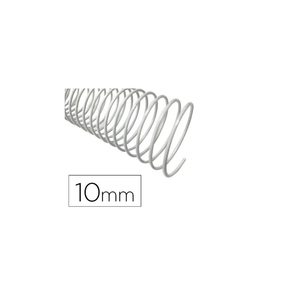 (155222) 	Q-CONNECT ESPIRAL METALICO BLANCO 64 5:1 10 MM 1MM CAJA DE 200 UNIDADES KF17125