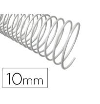 (155222) 	Q-CONNECT ESPIRAL METALICO BLANCO 64 5:1 10 MM 1MM CAJA DE 200 UNIDADES KF17125