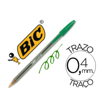 (92382) bolígrafo BIC CRISTAL VERDE -UNIDAD ()