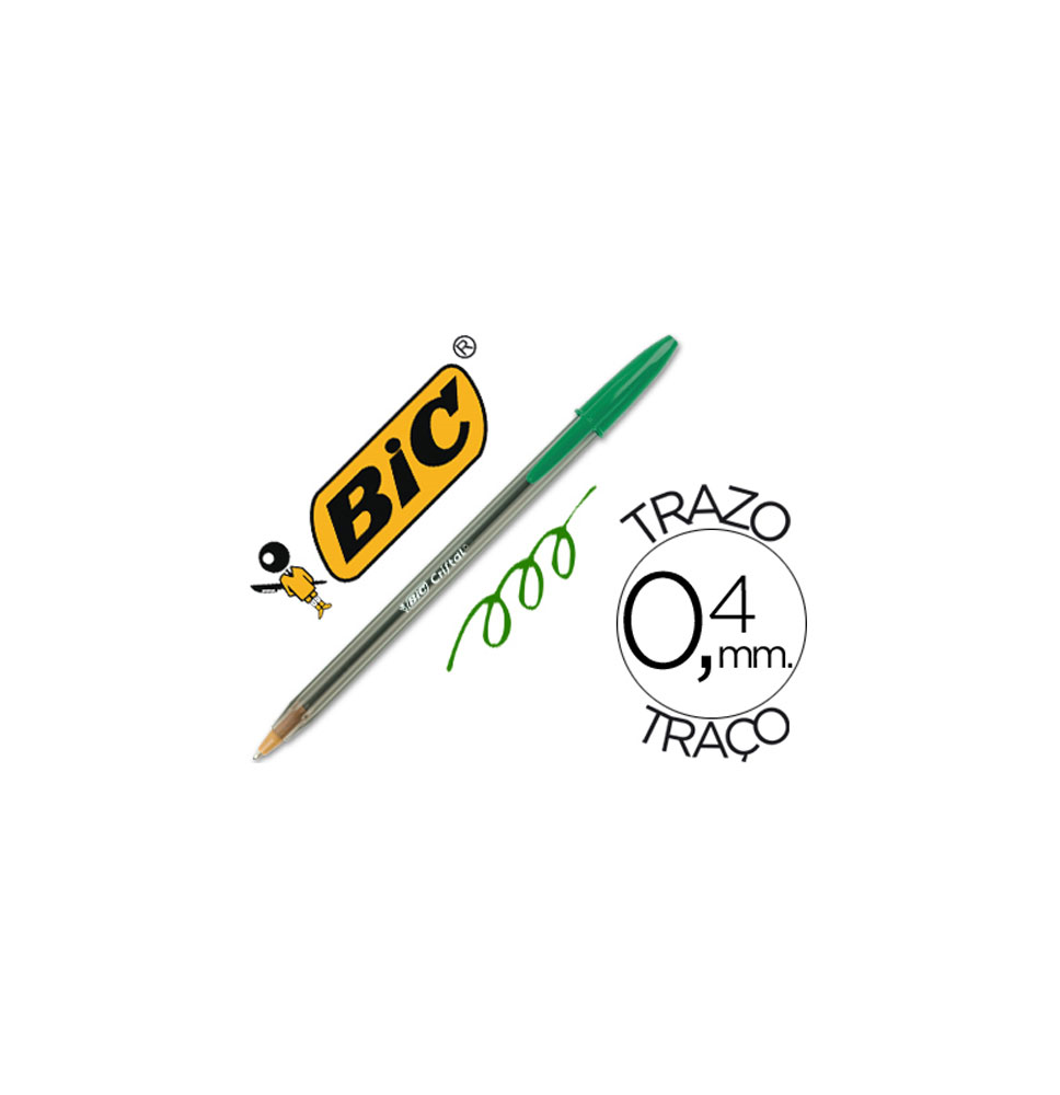 (92382) bolígrafo BIC CRISTAL VERDE -UNIDAD ()