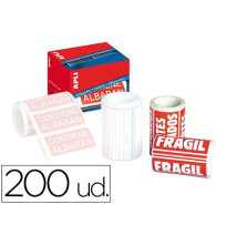 (71938) ETIQUETAS APLI FRAGIL 50X100 MM ROLLO CON 200 UNIDADES (296)