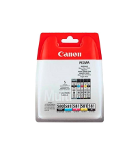 CANON TINTA MULTIPACK 5 COLORES BK / C / M/ Y / K PGI-580/CLI-581 + 50 HOJAS PAPEL FOTO 10X15 CM (PIXMA TS615X/TS815X/TS915X/TR