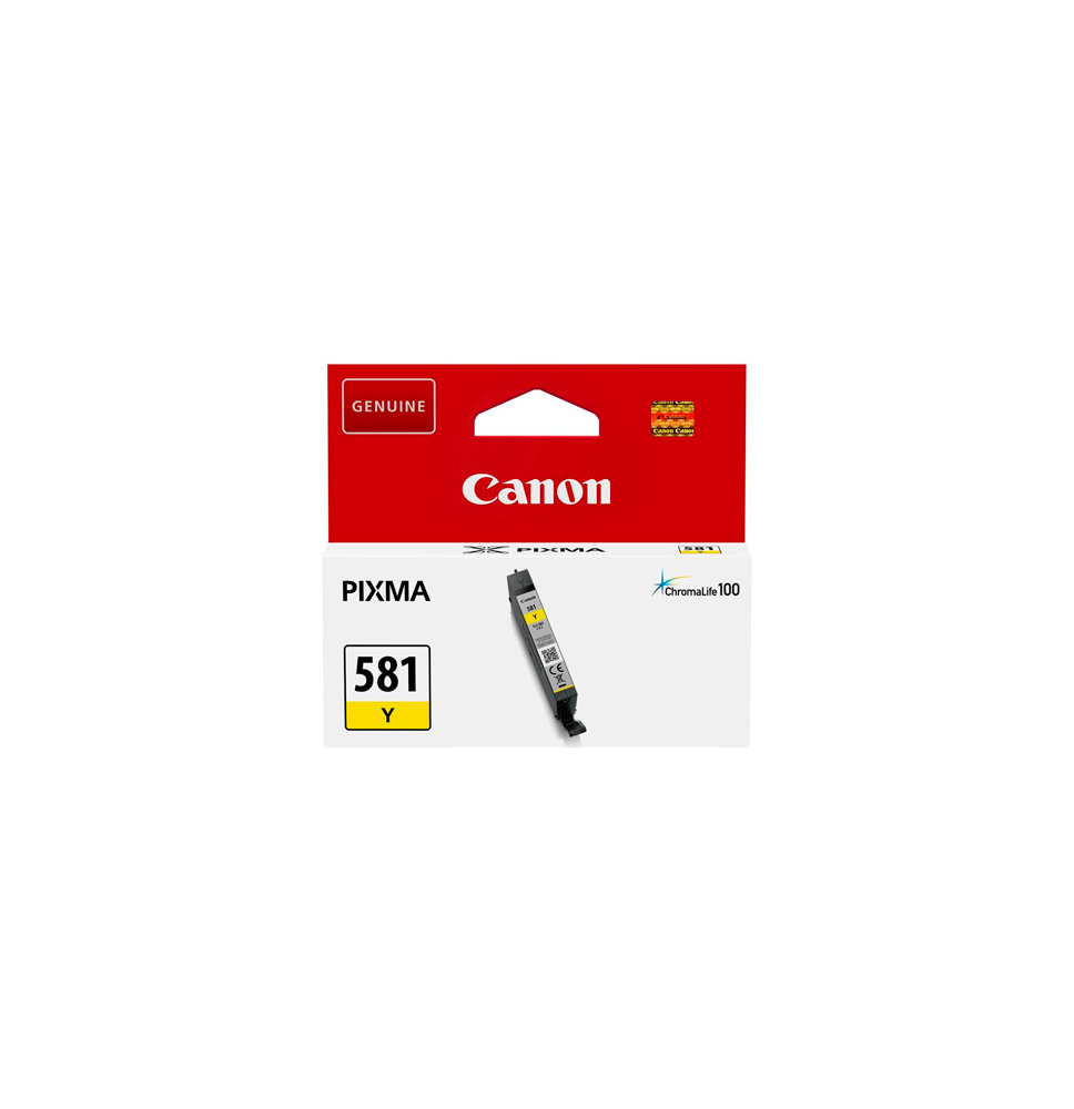 CANON TINTA AMARILLO CLI-581Y 260PAG. 
(PIXMA TS615X/TS815X/TS915X/TR755X/TR855X) 2105C001