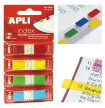 APLI INDEX ZIG ZAG BLISTER 140 UDS 4 COLORES 12X45MM REF. 12483