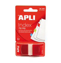 APLI INDEX 25X45MM ZIG-ZAG 50 HJS COLOR ROJO FILM REF. 12613