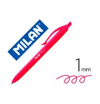 (154004) bolígrafo MILAN P1 RETRACTIL 1 mm TOUCH ROJO (176512925)