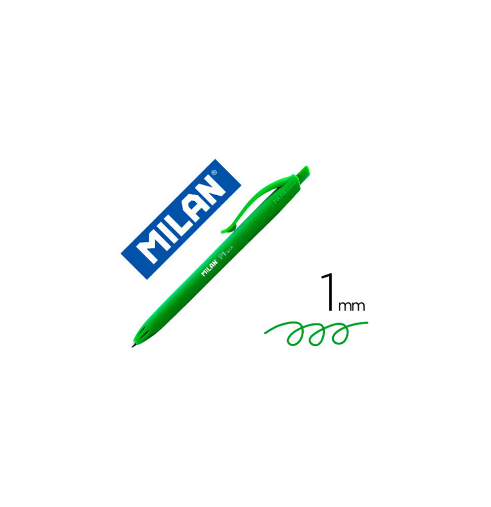 (154005) bolígrafo MILAN P1 RETRACTIL 1 mm TOUCH VERDE (176513925)