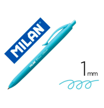 (154006) BOLIGRAFO MILAN P1 RETRACTIL 1 MM TOUCH AZUL CLARO (176551212)