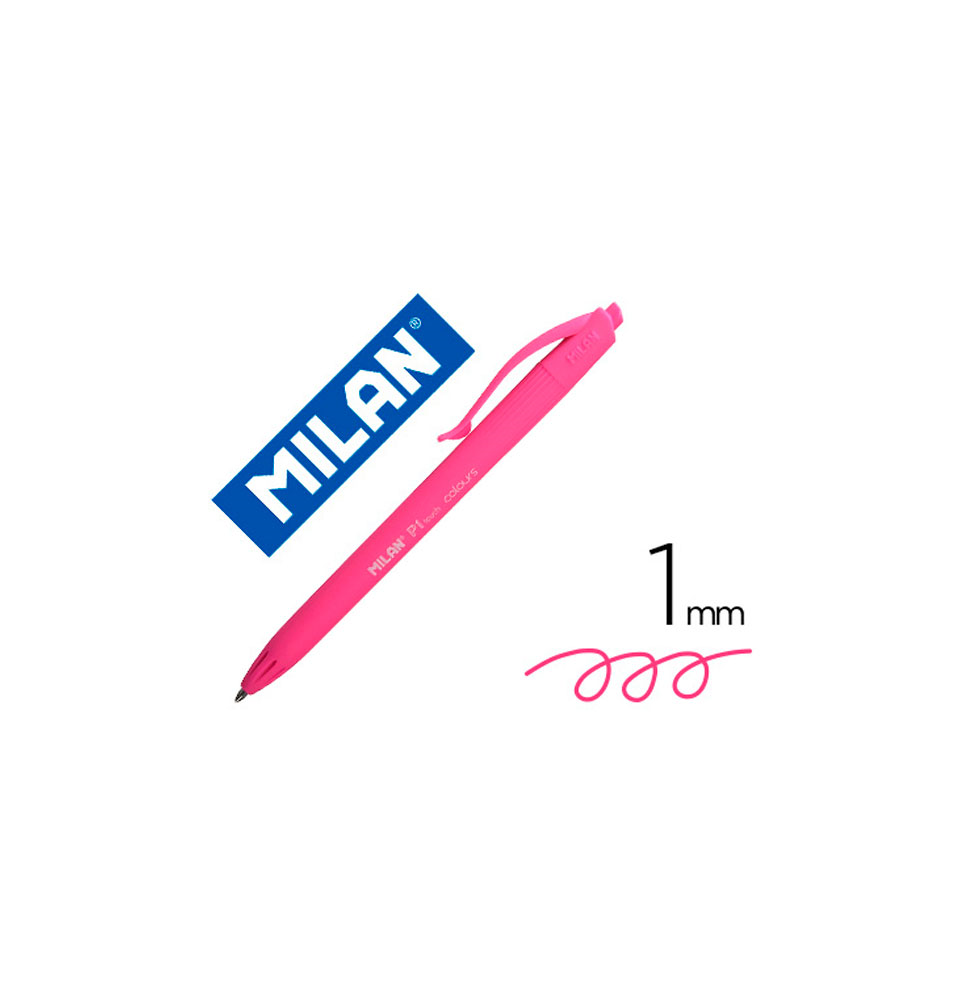 (154009) BOLIGRAFO MILAN P1 RETRACTIL 1 MM TOUCH ROSA (176553212)