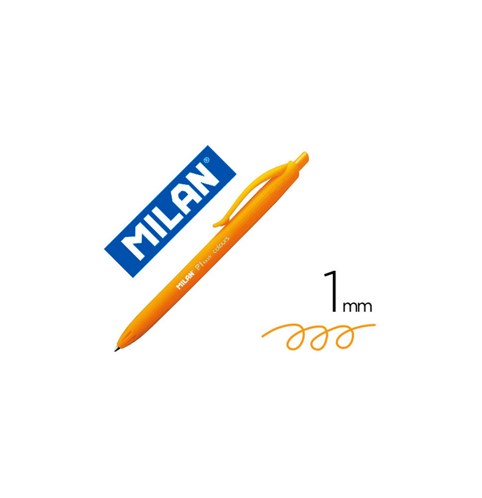 (154008) BOLIGRAFO MILAN P1 RETRACTIL 1 MM TOUCH NARANJA (176554212)