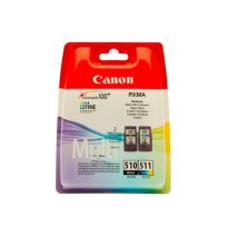 CANON TINTA NEGRO/COLOR PACK 2 PG-510/CL-511 (PIXMA IP2700/MP240/250/260/270/480/490/495/MX320/330/340/350/360) 2970B010