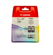 CANON TINTA NEGRO/COLOR PACK 2 PG-510/CL-511 (PIXMA IP2700/MP240/250/260/270/480/490/495/MX320/330/340/350/360) 2970B010