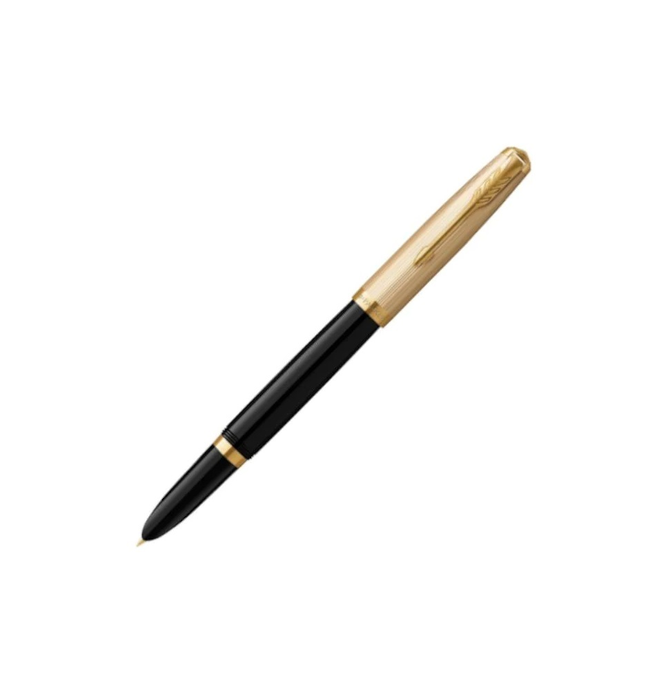 PARKER PLUMA ESTILOGRÁFICA 51 NEGRO PLUMIN ORO 18K, TRAZO M (REFERENCIA PARKER 2123512)