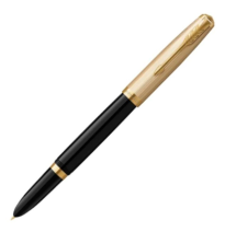 PARKER PLUMA ESTILOGRÁFICA 51 NEGRO PLUMIN ORO 18K, TRAZO M (REFERENCIA PARKER 2123512)