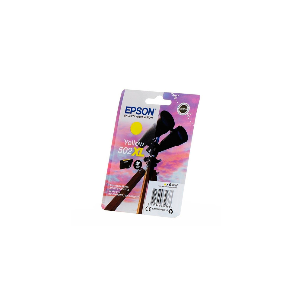 EPSON TINTA AMARILLO Nº 502XL 470PAG.
(XP-5100/5105/WF-2860/2865)