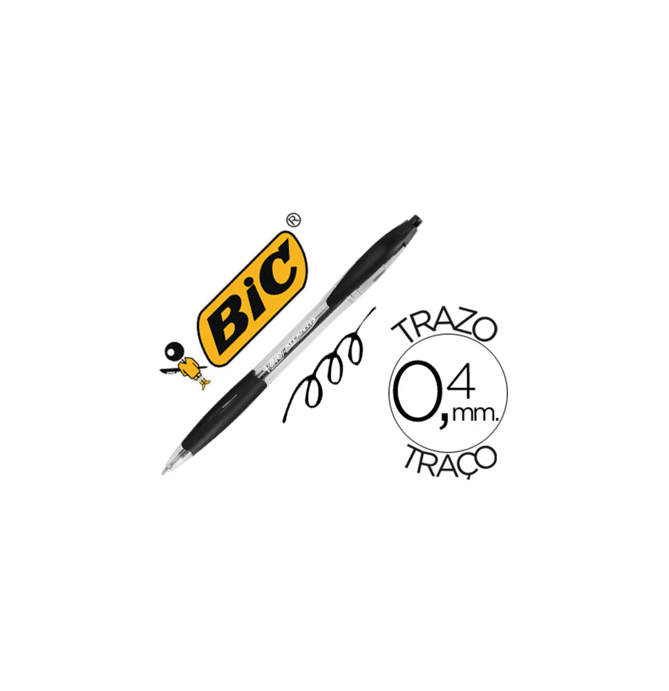 (71781) bolígrafo BIC ATLANTIS NEGRO RETRACTIL TINTA ACEITE PUNTA DE 1 mm (887132)