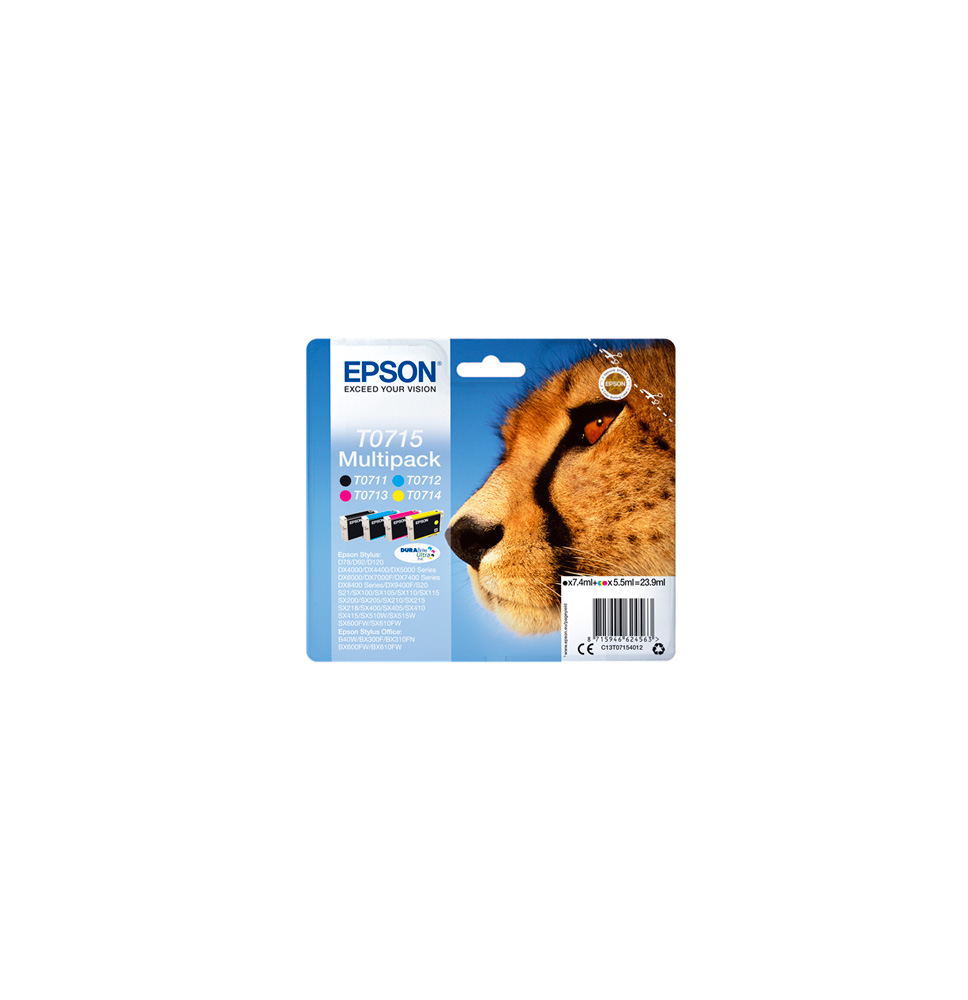 EPSON TINTA MULTIPACK 4 COLORES BK / C / M / Y (STYLUS D-78/92/120/DX-4000/5000/6000/SX-200/405/515)