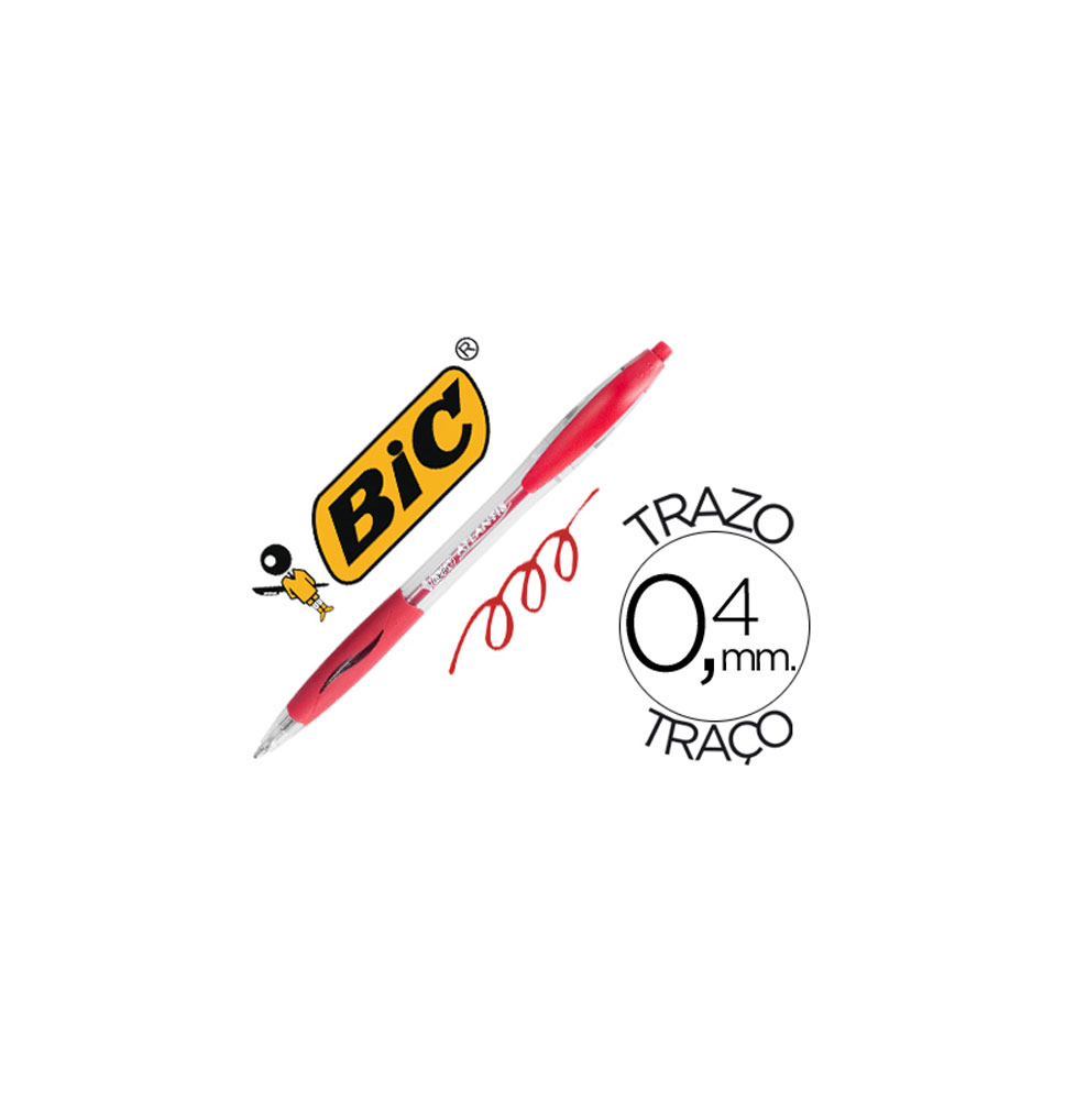 (71782) bolígrafo BIC ATLANTIS ROJO RETRACTIL TINTA ACEITE PUNTA DE 1 mm (887133)