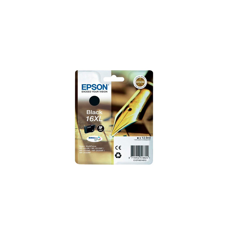 EPSON TINTA NEGRO Nº 16XL 500 PAG. (WF-2010/2520/2530/2630/2760)