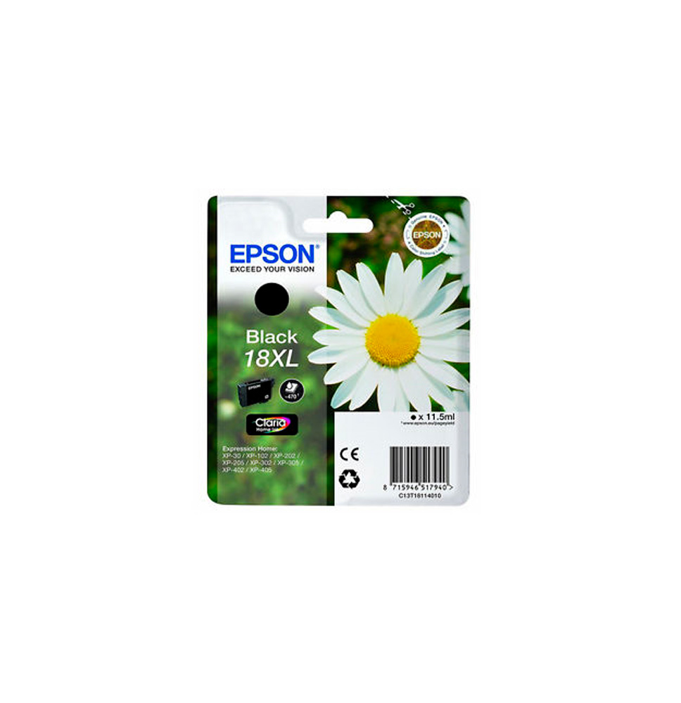 EPSON TINTA NEGRO Nº 18XL 470PAG. (EXPRESSION HOME XP-102/205/215/305/405/425)