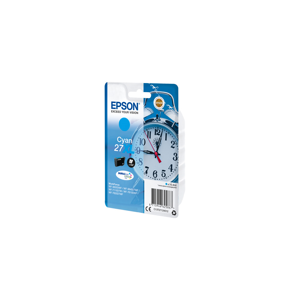 EPSON TINTA CYAN Nº 27XL 1,1K (WORKFORCE WF-3620/7110/7610/7720)