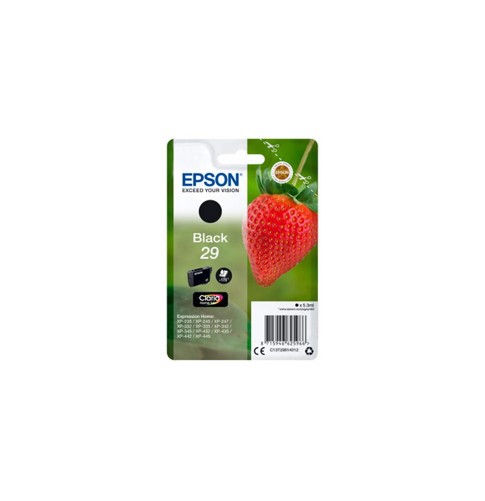 EPSON TINTA NEGRO Nº 29 175PAG. (XP-235/332/432/435)