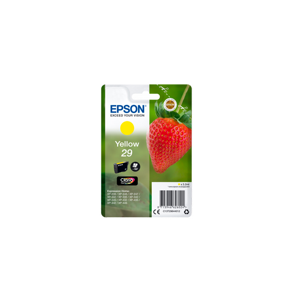 EPSON TINTA AMARILLO Nº 29 180PAG. (XP-235/332/432/435)