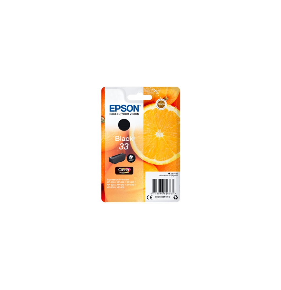 EPSON TINTA NEGRO FOTO Nº 33 250PAG.
(EXPRESSION HOME XP-530/540/645/845/900/7100)