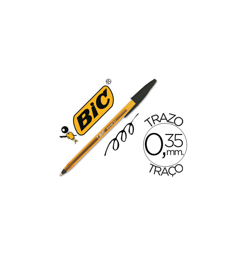 (44325) bolígrafo BIC CRISTAL PUNTA FINA NEGRO (872731)