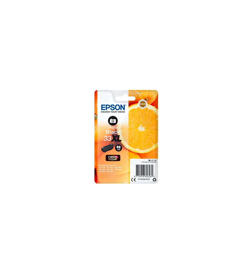 EPSON TINTA NEGRO FOTO Nº 33XL 400PAG. (EXPRESSION HOME XP-530/540/645/845/900/7100)