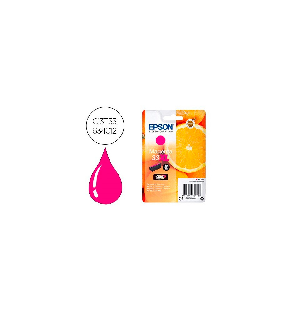 EPSON TINTA MAGENTA Nº 33XL 650PAG. (EXPRESSION HOME XP-530/540/645/845/900/7100)