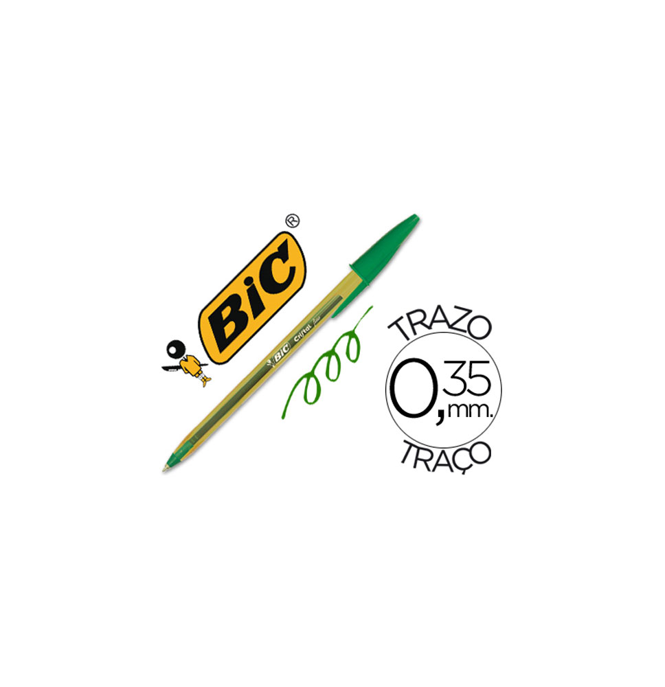 (44328) bolígrafo BIC CRISTAL PUNTA FINA VERDE (872729)