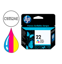 HP TINTA TRICOLOR Nº 22 165PAG. (OFFICEJET 4315/4355/J6380/5520/ DESKJET 3920/3940/D1460/1470)