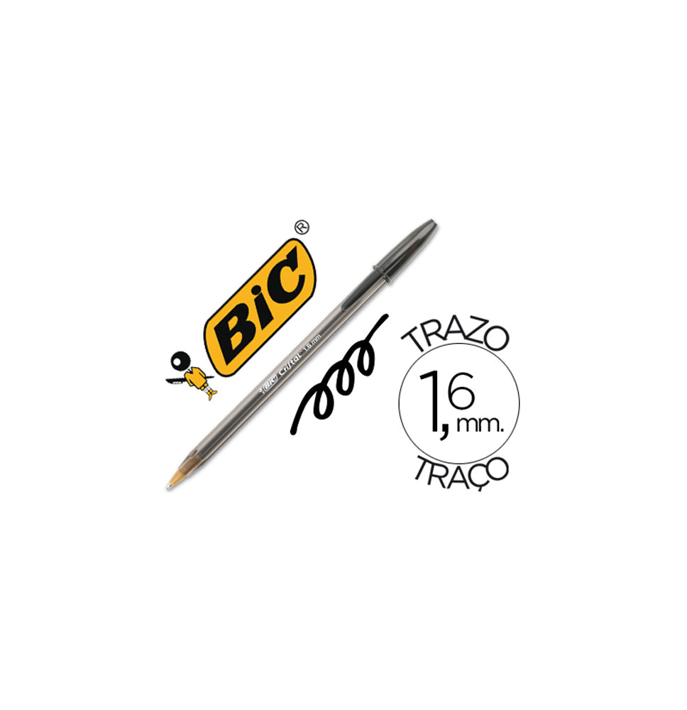 (43669) bolígrafo BIC CRISTAL X-LARGE TINTA NEGRO 1,6 mm (880648)