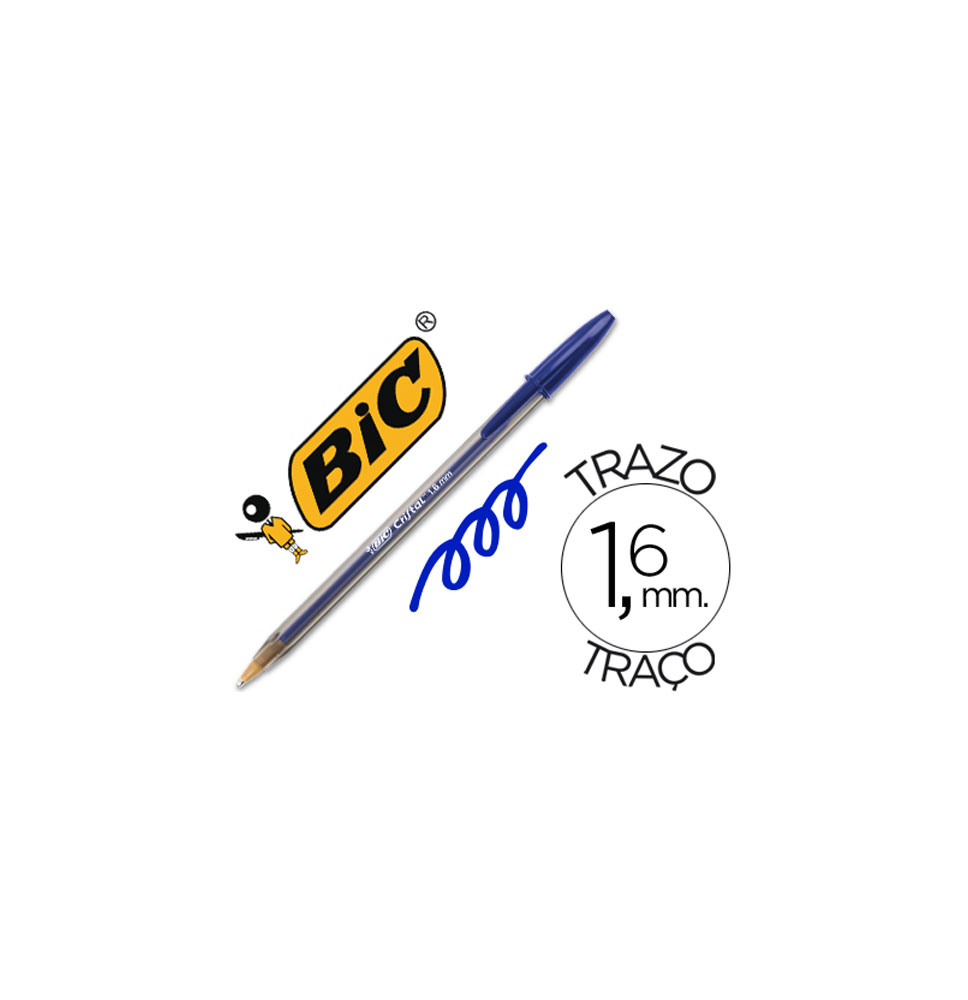 (43668) bolígrafo BIC CRISTAL X-LARGE TINTA AZUL 1,6 mm (880656)