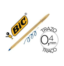 (77722) bolígrafo BIC CRISTAL CELEBRATION ORO TINTA AZUL UNIDAD (9213401)