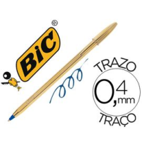 (77722) bolígrafo BIC CRISTAL CELEBRATION ORO TINTA AZUL UNIDAD (9213401)