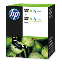 HP TINTA TRICOLOR Nº 301XL PACK 2 (DESKJET 1000/1050/2054/2540/ OFFICEJET 2620/2624/4630/ ENVY 4500 /4504/5530)