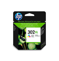 HP TINTA TRICOLOR Nº 302XL 330PAG. (OFFICEJET 3830/4650/ ENVY 4520/ DESKJET 1110/2130/3630)