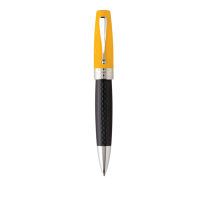 MONTEGRAPPA ROLLER MIYA. CUERPO FABRICADO EN FIBRA DE CARBONO Y PLATA. AMARILLO.