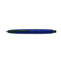 PILOT PLUMA ESTILOGRÁFICA RETRÁCTIL CAPLESS AZUL MATE. PLUMÍN DE ORO DE 18 KILATES. TRAZO M.