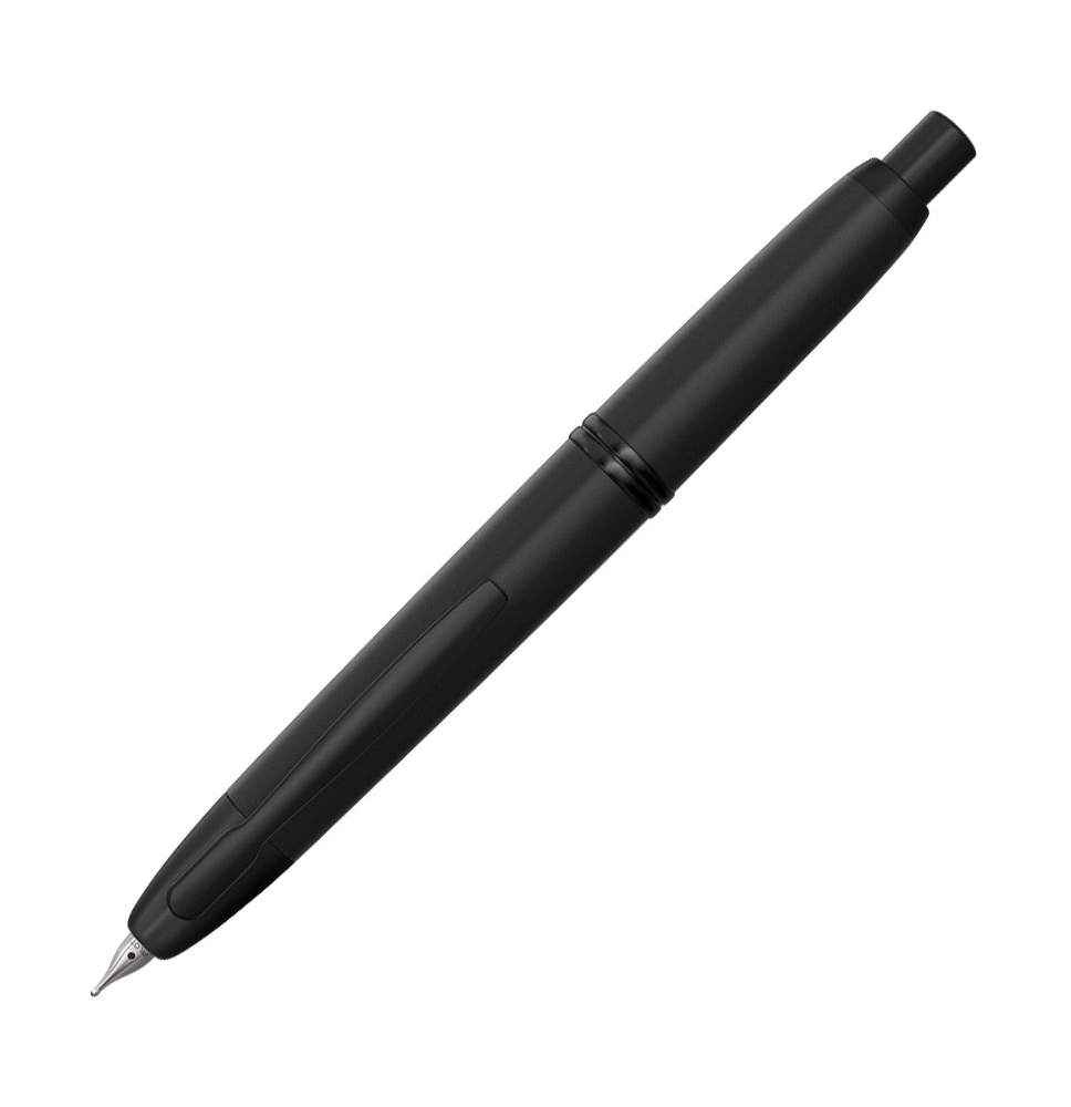 PILOT PLUMA ESTILOGRÁFICA CAPLESS LS 3500 NEGRO MATE. PLUMÍN DE ORO DE 18 KILATES RECUBIERTO DE RHODIO. TRAZO B.