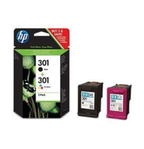 HP TINTA NEGRO + TRICOLOR Nº 301 PACK 2 (DESKJET 1000/1050/2054/2540/ OFFICEJET 2620/2624/4630/ ENVY 4500 /4504/5530)